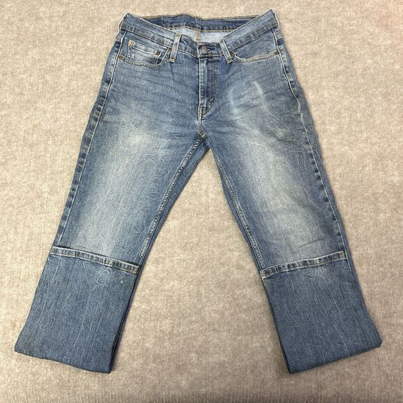 Levis 514 Jeans Mens 30x32 Slim Straight Blue Denim Pants Medium, Some‎ Wear - Picture 1 of 11